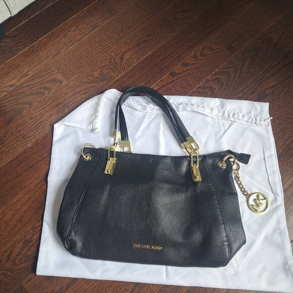 Michael Kors Chain Black Leather Tote - Picture 5 of 5